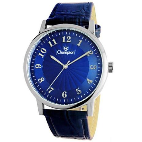 Relógio Masculino Champion Analógico CN20560F - Prata/Azul Menor preço em Relógio Masculino Champion Analógico CN20560F - Prata/Azul