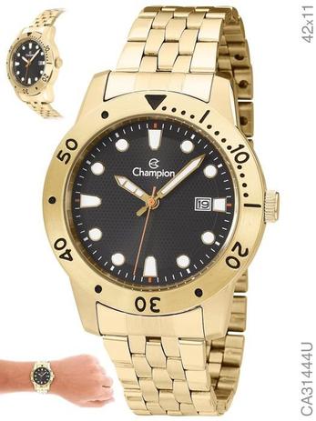 Relogio Masculino Champion Ca31444u Dourado Menor preço em Relogio Masculino Champion Ca31444u Dourado
