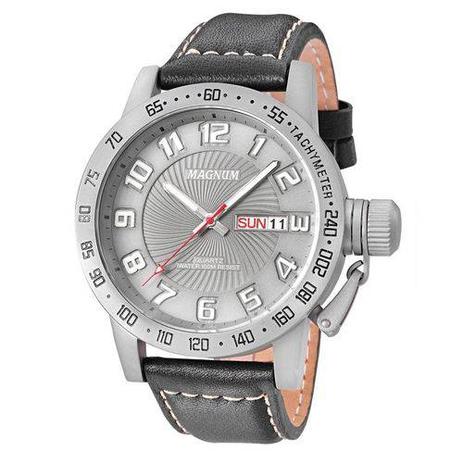 Relógio Masculino Cinza Pulseira Couro Magnum Ma33139w é boa?
