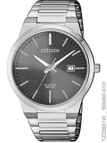 Relógio Masculino Citizen TZ20831W Slim Prata Menor preço em Relógio Masculino Citizen TZ20831W Slim Prata