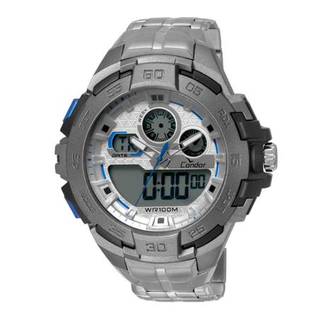 Relógio Masculino Condor Anadigi CO1154BR/3K Aço Menor preço em Relógio Masculino Condor Anadigi CO1154BR/3K Aço