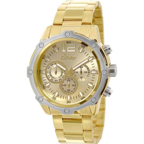 Relógio Masculino Condor Analógico Cronógrafo COVD54AE/4X - Dourado Menor preço em Relógio Masculino Condor Analógico Cronógrafo COVD54AE/4X - Dourado