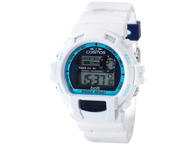 Relógio Masculino Cosmos Digital Esportivo - OS41379S Branco