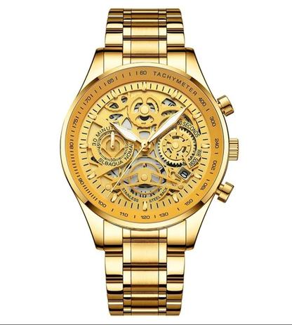 Relógio masculino cronógrafo nibosi todo dourado analógico classico social  - Relógio Masculino - Magazine Luiza