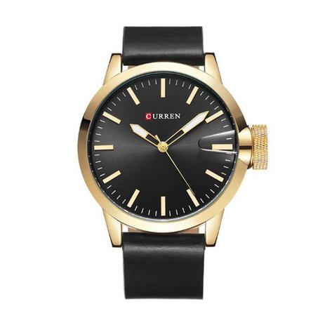 Relógio Masculino Curren Analógico 8208 Preto e Dourado Menor preço em Relógio Masculino Curren Analógico 8208 Preto e Dourado