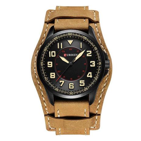 Relógio Masculino Curren Analógico 8279 - Preto e Bege Menor preço em Relógio Masculino Curren Analógico 8279 - Preto e Bege
