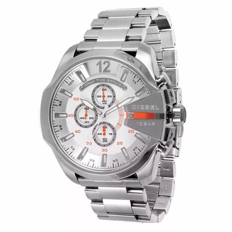 Relógio masculino Diesel Dz4328 Prata Fundo Branco Menor preço em Relógio masculino Diesel Dz4328 Prata Fundo Branco