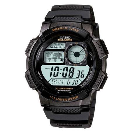 Relógio Masculino Digital Casio AE1000W-1AVDF - Preto - Casio* Menor preço em Relógio Masculino Digital Casio AE1000W-1AVDF - Preto - Casio*