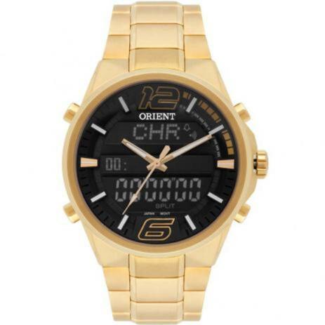 Relogio Masculino Dourado Orient Digital e Analógico + NF Menor preço em Relogio Masculino Dourado Orient Digital e Analógico + NF