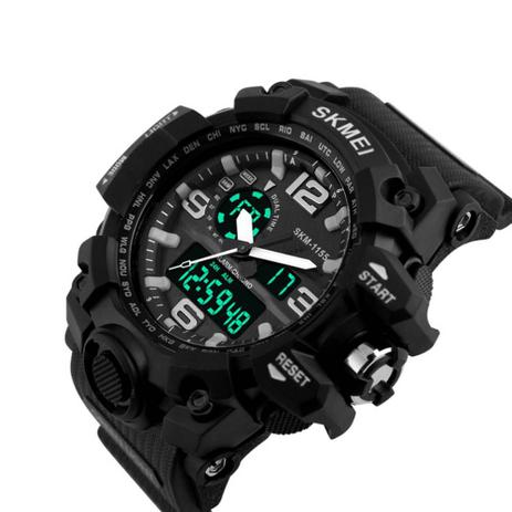 Relógio Masculino Esportivo Preto Prova D' Agua Original Skm - Skmei Menor preço em Relógio Masculino Esportivo Preto Prova D' Agua Original Skm - Skmei