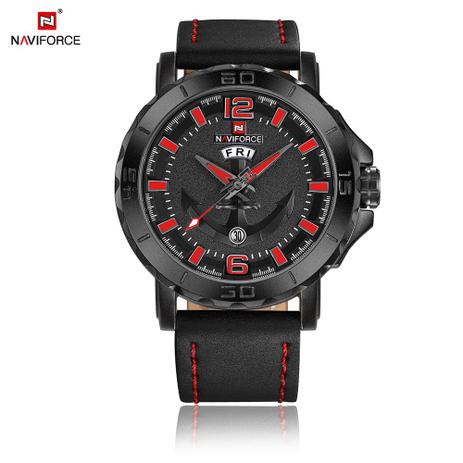 Relógio Masculino Estilo Militar Naviforce 9122 Detalhes Vermelho Menor preço em Relógio Masculino Estilo Militar Naviforce 9122 Detalhes Vermelho
