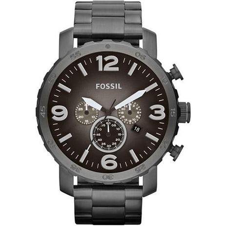 Relógio Masculino Fossil Analógico FJR1437/Z 50mm Grafite Menor preço em Relógio Masculino Fossil Analógico FJR1437/Z 50mm Grafite