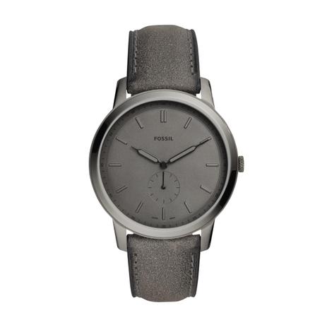Relógio Masculino Fossil The Minimalist FS5445/0CN 44mm Couro Grafite Menor preço em Relógio Masculino Fossil The Minimalist FS5445/0CN 44mm Couro Grafite