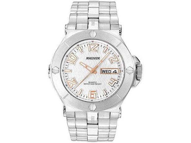 Relógio Masculino Magnum Analógico Esportivo - MA32265Z Prata Menor preço em Relógio Masculino Magnum Analógico Esportivo - MA32265Z Prata