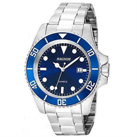 Relógio Masculino Magnum Analógico MA33068F Azul Menor preço em Relógio Masculino Magnum Analógico MA33068F Azul