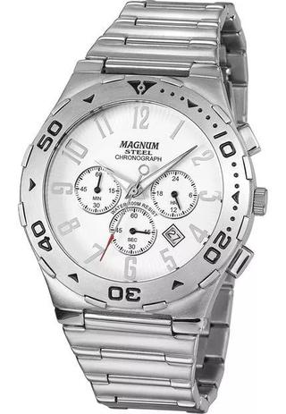 Relógio Masculino Magnum MA30310Q Cronografo Pulseira de Aco Menor preço em Relógio Masculino Magnum MA30310Q Cronografo Pulseira de Aco