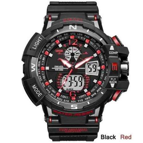 Relógio Masculino Militar G-shock Smael Ws1376 Vermelho Menor preço em Relógio Masculino Militar G-shock Smael Ws1376 Vermelho