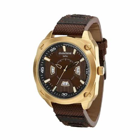 relogio mondaine marrom masculino