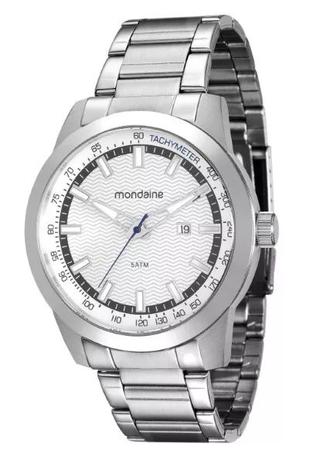 Relógio Masculino Mondaine Prata com Calendário 99098G0MVNA1 Menor preço em Relógio Masculino Mondaine Prata com Calendário 99098G0MVNA1