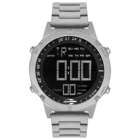 Relógio Masculino Mormaii Surf Digital Pro MOW139011P Prata Menor preço em Relógio Masculino Mormaii Surf Digital Pro MOW139011P Prata