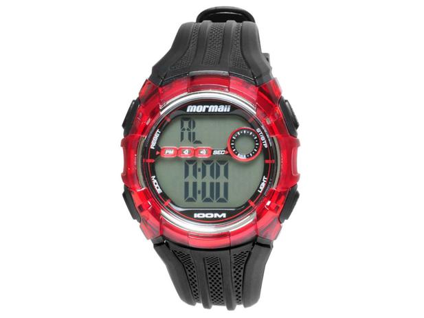 Relógio Masculino Mormaii YP0505/8R - Digital Resistente à Água Calendário Cronógrafo