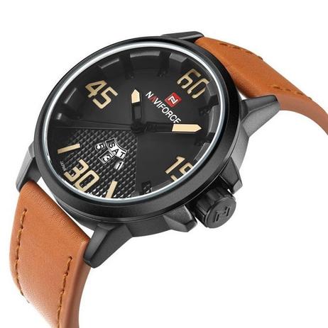 Relógio Masculino Naviforce Esporte Pulseira Couro Ajustável Menor preço em Relógio Masculino Naviforce Esporte Pulseira Couro Ajustável