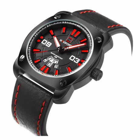 Relógio Masculino Naviforce Militar Esportivo Pulseira Couro Menor preço em Relógio Masculino Naviforce Militar Esportivo Pulseira Couro