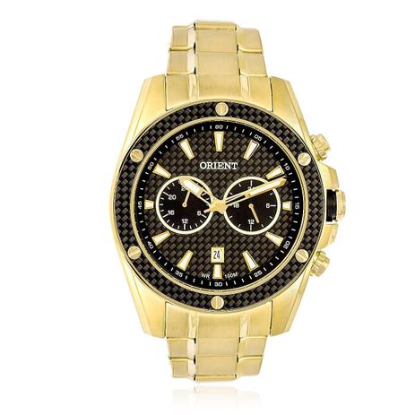 Relógio Masculino Orient Analógico MGSSM023 P1KX Dourado Menor preço em Relógio Masculino Orient Analógico MGSSM023 P1KX Dourado