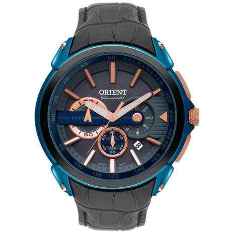 Relogio Masculino Orient Mtscc028 G1gx Couro Azul Menor preço em Relogio Masculino Orient Mtscc028 G1gx Couro Azul