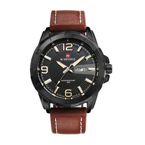 Relógio Masculino Original Naviforce Militar Pulseira Couro Menor preço em Relógio Masculino Original Naviforce Militar Pulseira Couro