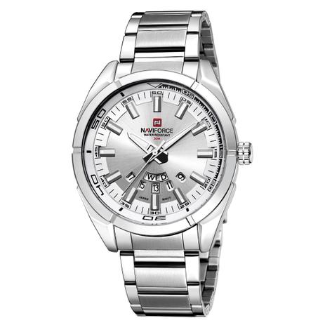 Relógio Masculino Prata Social Esportivo NAVIFORCE 9038 Menor preço em Relógio Masculino Prata Social Esportivo NAVIFORCE 9038
