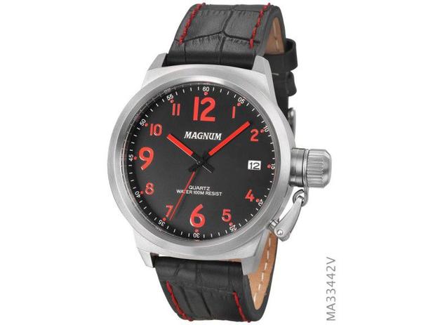 Relógio Masculino Pulseira De Couro Magnum Military Ma33442v Menor preço em Relógio Masculino Pulseira De Couro Magnum Military Ma33442v