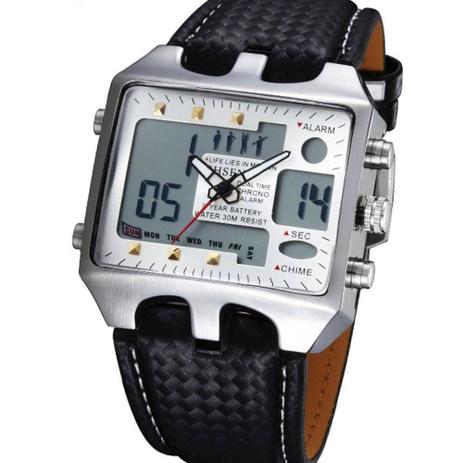 Relógio Masculino Pulso Led Xmas Digital Anal. Branco Ohsen Menor preço em Relógio Masculino Pulso Led Xmas Digital Anal. Branco Ohsen