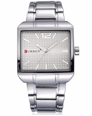Relógio Masculino Quadrado Aço Inox Curren 8132 Prata Menor preço em Relógio Masculino Quadrado Aço Inox Curren 8132 Prata