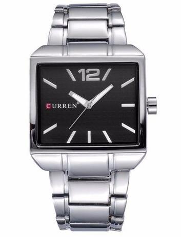 Relógio Masculino Quadrado Aço Inox Curren 8132 Preto Luxo Menor preço em Relógio Masculino Quadrado Aço Inox Curren 8132 Preto Luxo