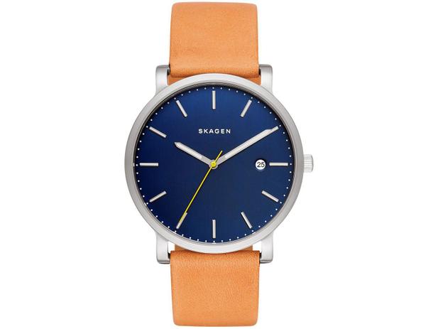 Relógio Masculino Skagen Analógico - Prata e Marrom Hagen SKW6279/0AN Menor preço em Relógio Masculino Skagen Analógico - Prata e Marrom Hagen SKW6279/0AN