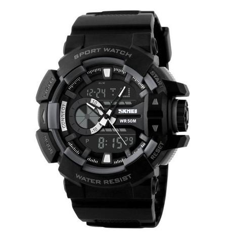 Relógio Masculino Skmei Anadigi 1117 Preto e Cinza Menor preço em Relógio Masculino Skmei Anadigi 1117 Preto e Cinza