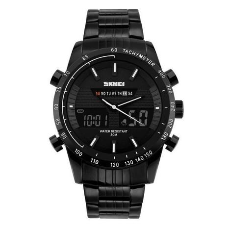 Relógio Masculino Skmei Anadigi 1131 Preto e Branco Menor preço em Relógio Masculino Skmei Anadigi 1131 Preto e Branco