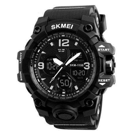 Relógio Masculino Skmei AnaDigi 1155B - Preto Menor preço em Relógio Masculino Skmei AnaDigi 1155B - Preto
