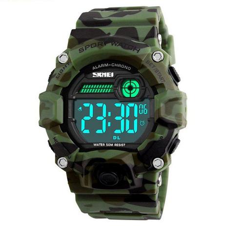 Relógio Masculino Skmei Digital 1242 - Camuflado Menor preço em Relógio Masculino Skmei Digital 1242 - Camuflado