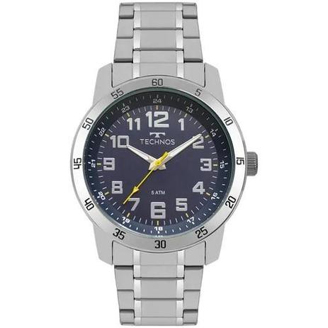 Relógio Masculino Technos 2035MNY/1A 46mm Aço Prata Menor preço em Relógio Masculino Technos 2035MNY/1A 46mm Aço Prata