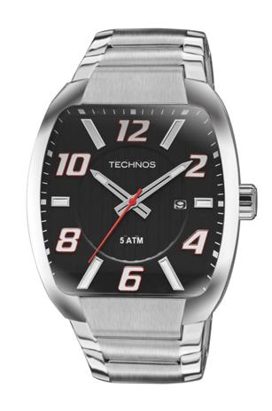 Relógio Masculino Technos 2115KLL/1P 43mm Aço Prata Menor preço em Relógio Masculino Technos 2115KLL/1P 43mm Aço Prata