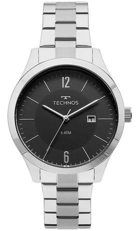 Relógio Masculino Technos 2115MOT/1P 43mm Aço Prata Menor preço em Relógio Masculino Technos 2115MOT/1P 43mm Aço Prata