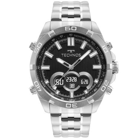 Relógio Masculino Technos AnaDigi Prata BJK629AB/1P Menor preço em Relógio Masculino Technos AnaDigi Prata BJK629AB/1P