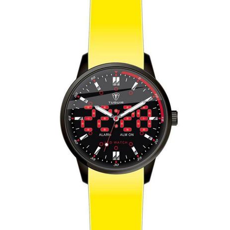 Relógio Masculino Tuguir Anadigi TG2118 Amarelo Menor preço em Relógio Masculino Tuguir Anadigi TG2118 Amarelo