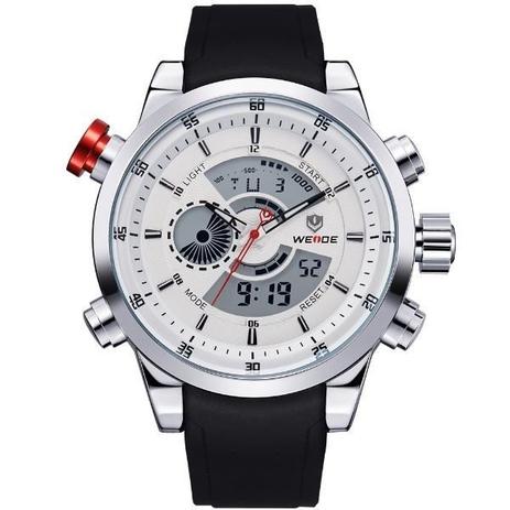 Relógio Masculino Weide Anadigi WH-3401 Branco Menor preço em Relógio Masculino Weide Anadigi WH-3401 Branco