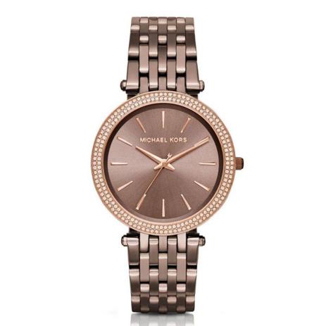 Relógio Michael Kors Feminino Mk3416 Marrom Menor preço em Relógio Michael Kors Feminino Mk3416 Marrom