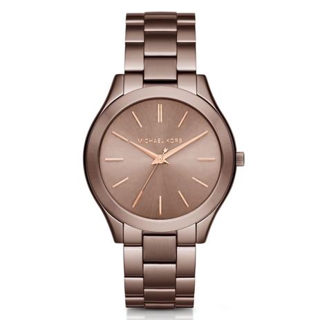 Relógio Michael Kors Mk3418 Slim Runway Marrom Menor preço em Relógio Michael Kors Mk3418 Slim Runway Marrom