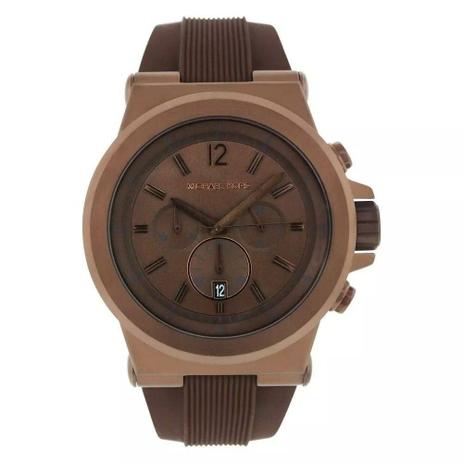 Relógio Michael Kors Mk8216 Marrom Masculino Silicone 48mm Menor preço em Relógio Michael Kors Mk8216 Marrom Masculino Silicone 48mm