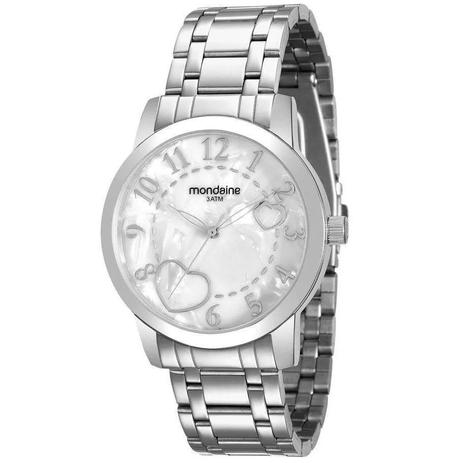 Relogio Mondaine Feminino 99125l0mvne2 Coração Prateado Menor preço em Relogio Mondaine Feminino 99125l0mvne2 Coração Prateado